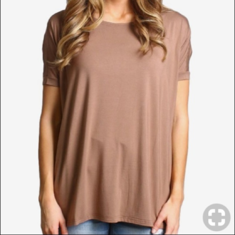 Piko Mocha Short Sleeve Top M